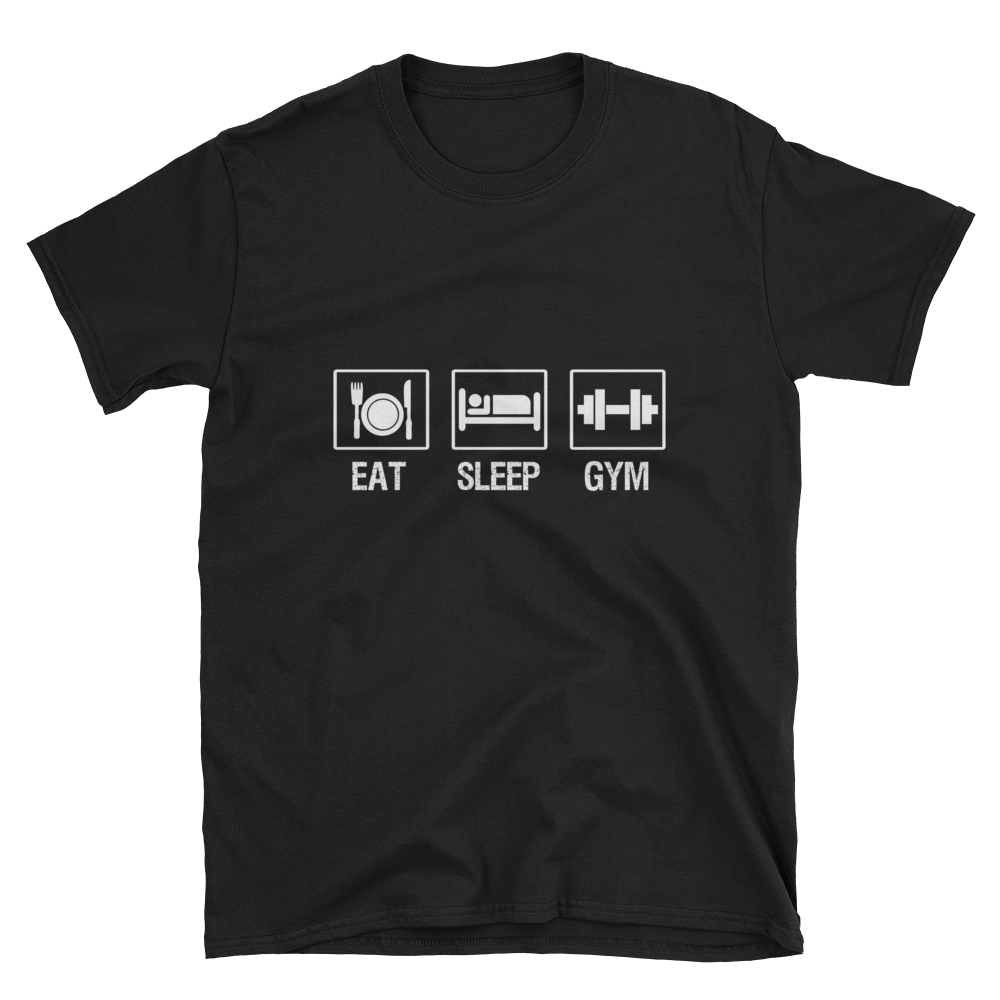 Eat Sleep Gym - Marškinėliai UNISEX